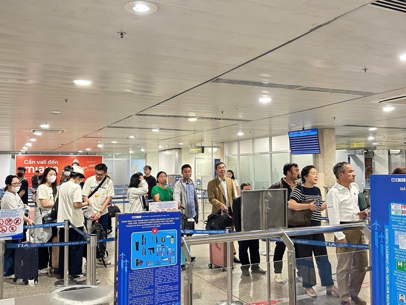 Khu vực làm thủ tục tại nhà ga T3 được bố trí khoa học nhằm hạn chế tối đa tình trạng ùn ứ. Ảnh: Anh Tú