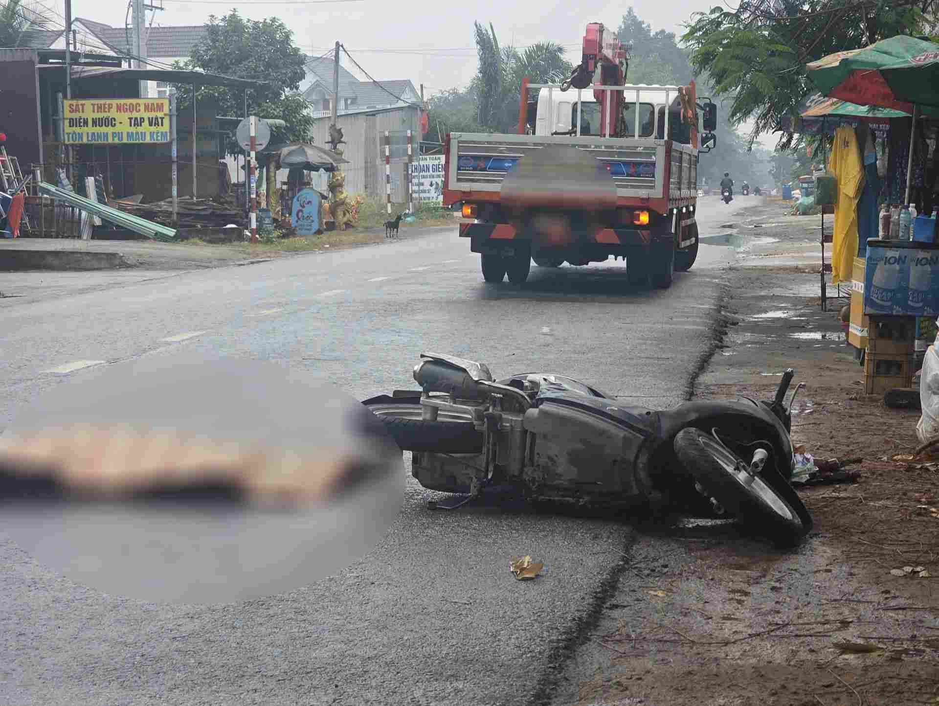 Scene of the accident that killed the woman. Photo: Reader provided
