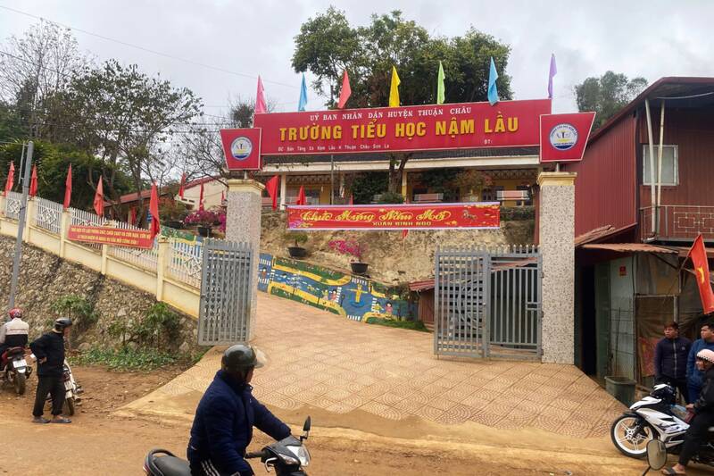 Trường tiểu học Nậm Lầu, xã Nậm Lầu, tỉnh Sơn La. Ảnh: Trường Sơn 