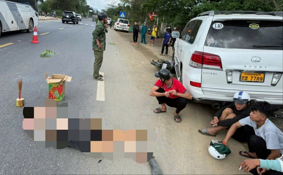 Scene of the traffic accident that killed 1 person. Photo: Han Nguyen