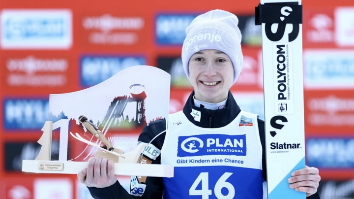 Nika Prevc wins silver medal at the 2026 Winter Olympics. Photo: Olympic