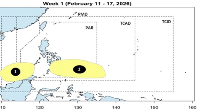 Dự báo 2 áp thấp mới hình thành dịp Valentine