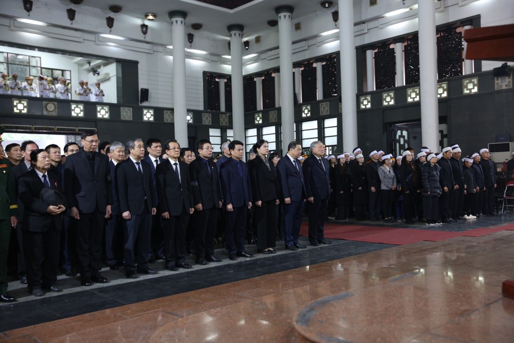 Lễ truy điệu đồng chí Đoàn Duy Thành. Ảnh: Phạm Đông