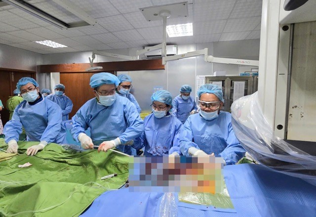 Mọi hoạt động điều trị, phẫu thuật tại Bệnh viện Thống Nhất vẫn diễn ra bình thường dù là ngày Tết. Ảnh: Nguyễn Ly 