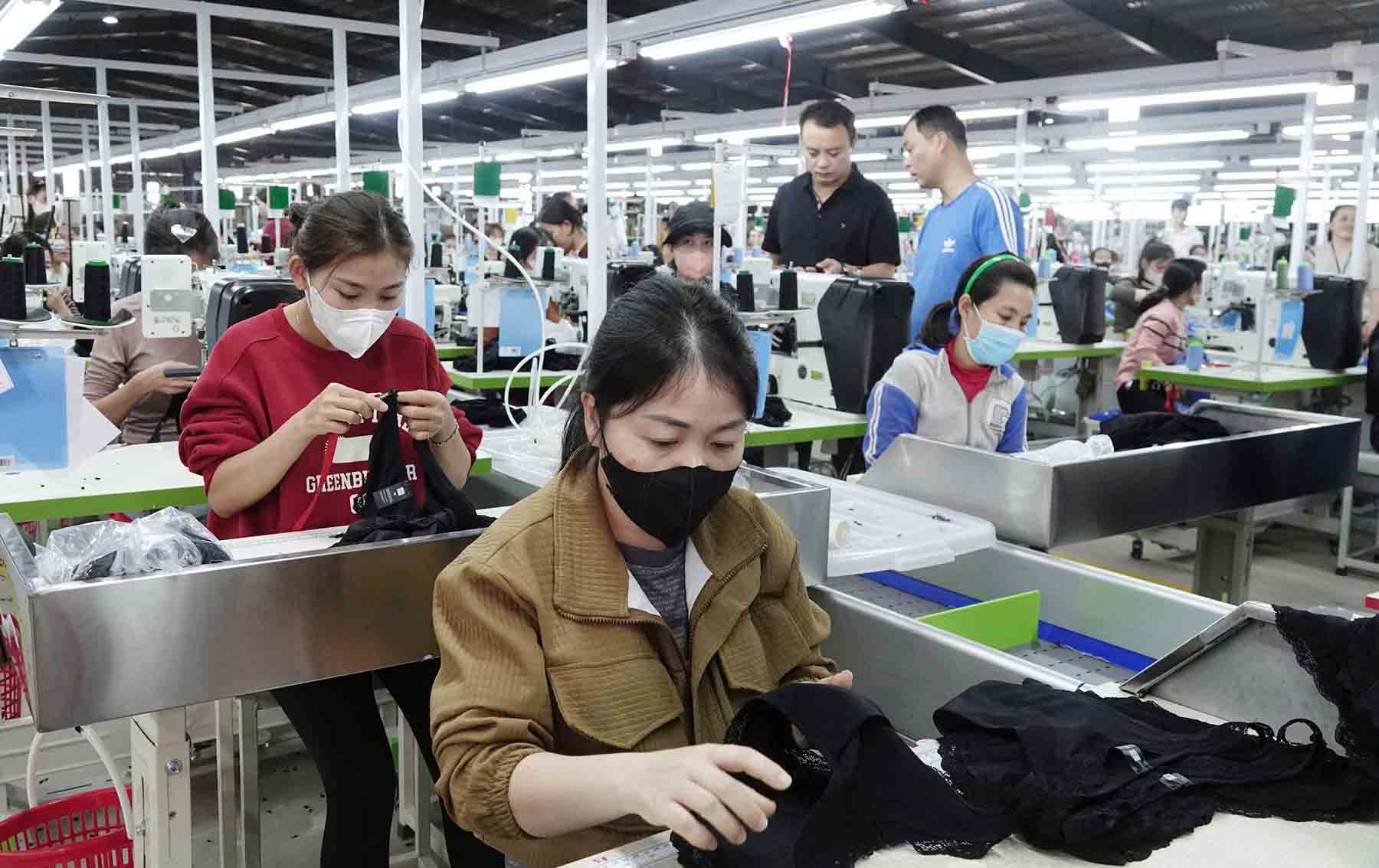 The garment sector in Ha Tinh is having a fairly large demand for labor recruitment. Photo: Tran Tuan.