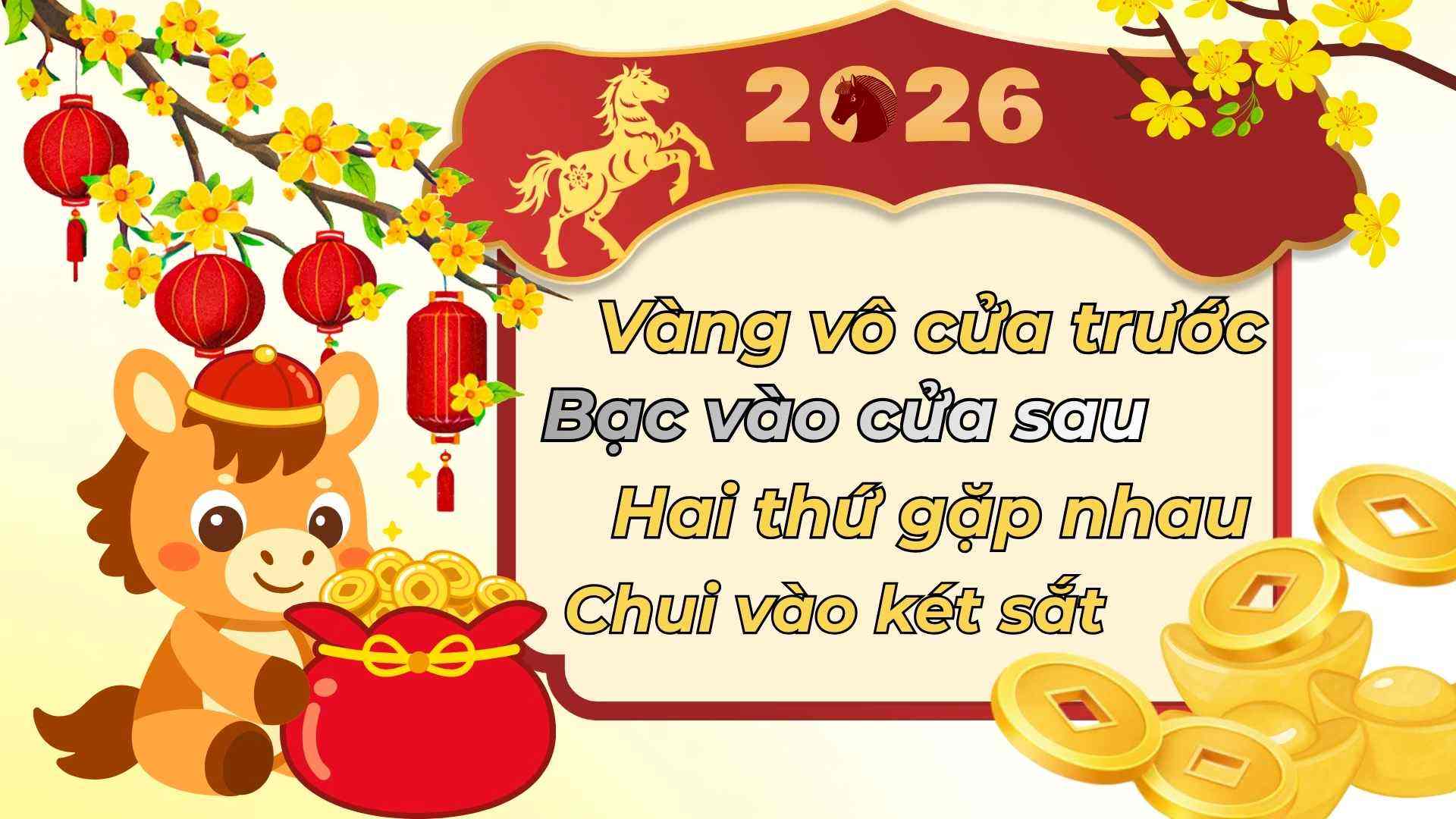 Chúc Tết dí dỏm đầu xuân, cầu năm 2026 làm đâu thắng đó, lộc về đầy túi. Đồ họa: Minh Vũ