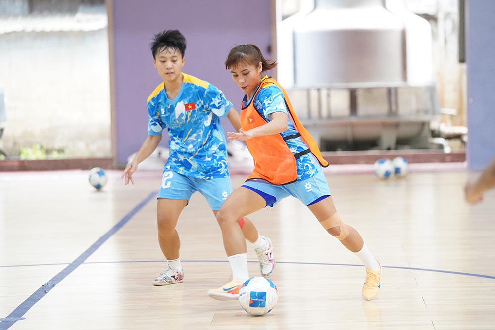 Vietnam women's futsal team aims for the first important goal after Tet. Photo: Quoc Khanh