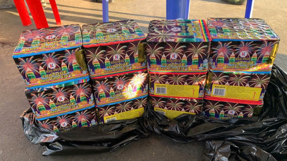 Tang vật pháo nổ. Ảnh: Biên phòng An Giang