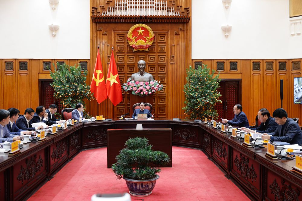 Phiên họp thứ 5 Ban Chỉ đạo xây dựng nhà máy điện hạt nhân. Ảnh: Nhật Bắc