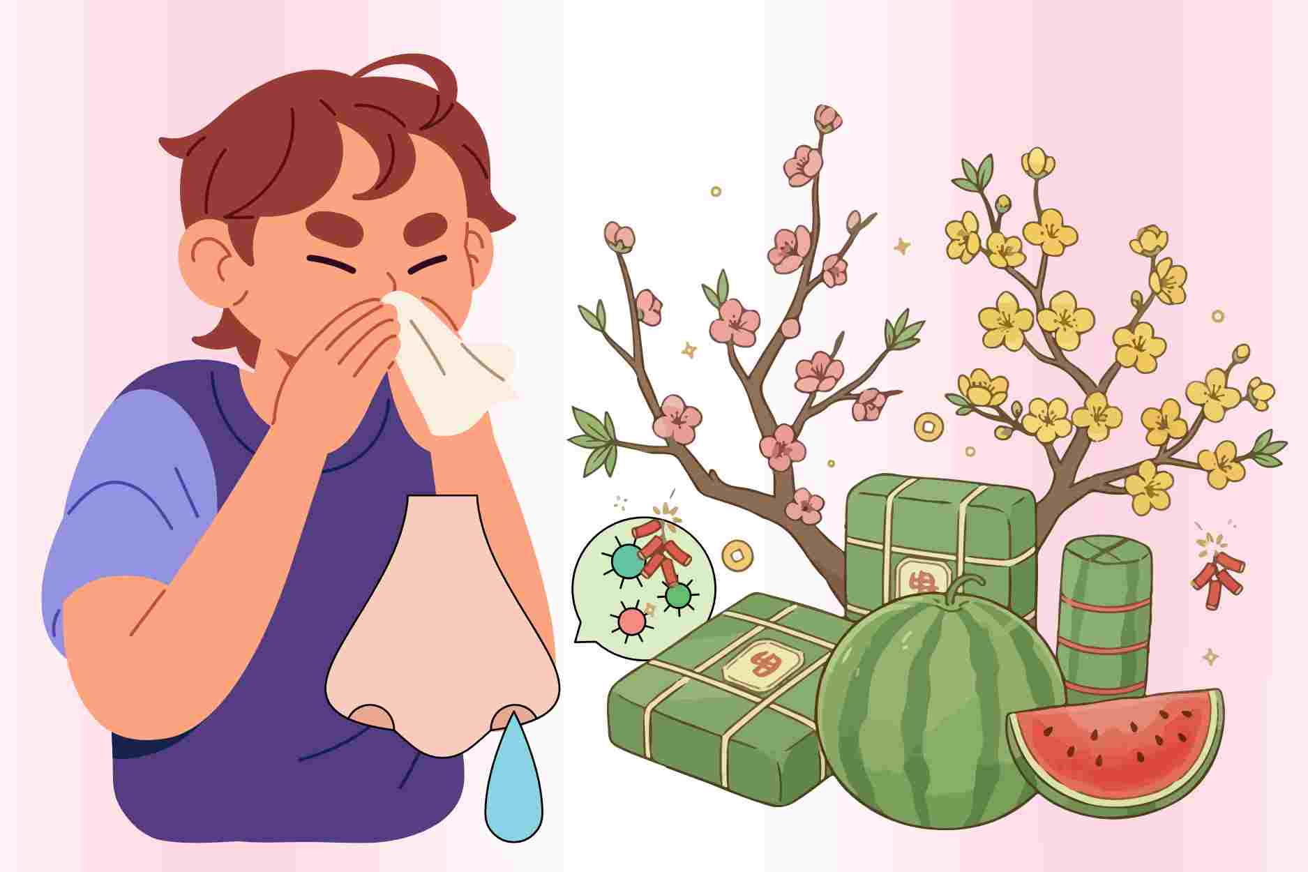 Should allergic rhinitis flowers be displayed during Tet
