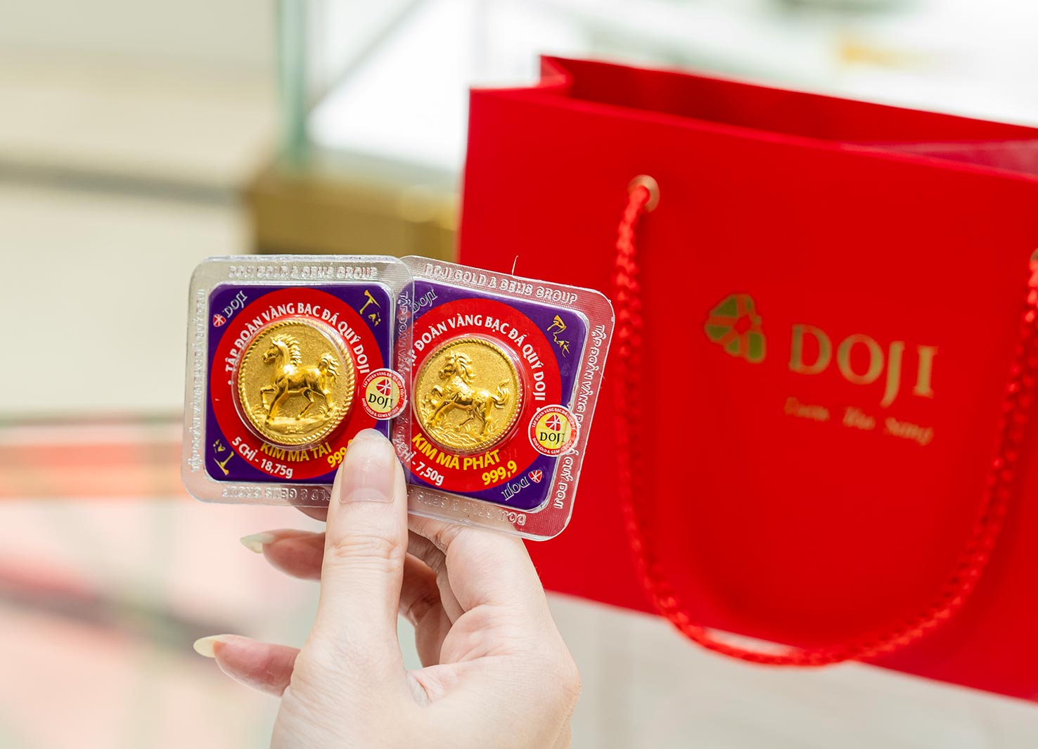 Các sản phẩm Kim Mã được nhiều khách hàng quan tâm. Ảnh: DOJI