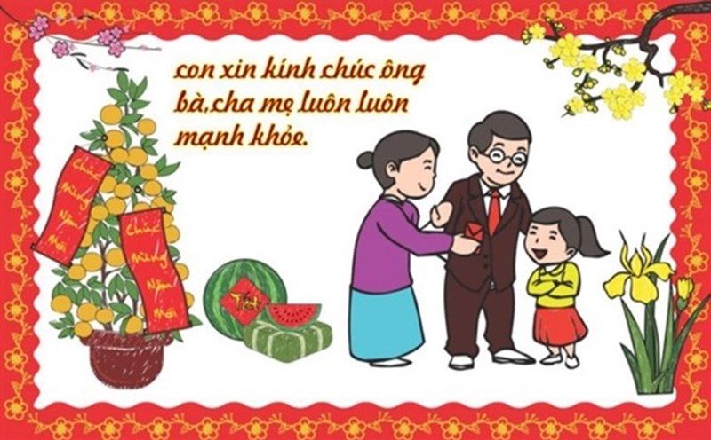 Suggesting good and meaningful Tet wishes. Photo: T.L