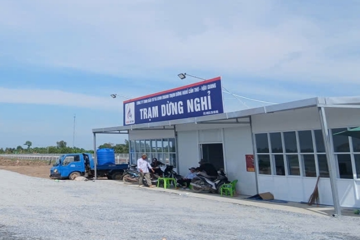 Trạm dừng nghỉ Km2006+00. Ảnh: Ban QLDA Mỹ Thuận