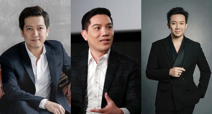 Tran Thanh, Truong Giang, Shark Minh Beta. Photo: Film crew.