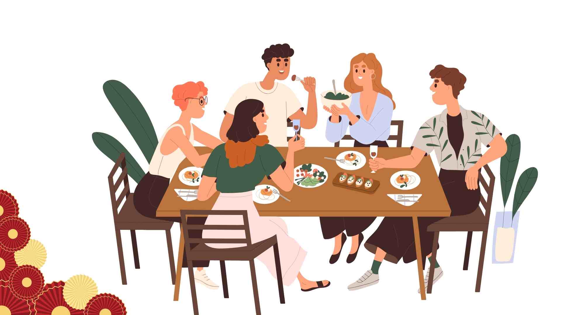 Eating according to principles helps maintain health during Tet. Graphics: Ha May