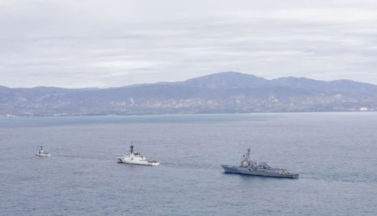 Lực lượng bảo vệ bờ biển Mỹ và Hải quân Mỹ đến Haiti vào đầu tháng 2. Ảnh: Hải quân Mỹ