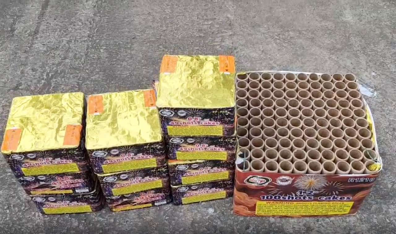 Pháo nổ trái phép vận chuyển vào Việt Nam bị lực lượng chức năng ở An Giang bắt giữ. Ảnh: Huỳnh Hòa