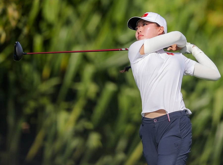 Golfer Le Chuc An has reached 48th place at the tournament in New Zealand. Photo: VGA