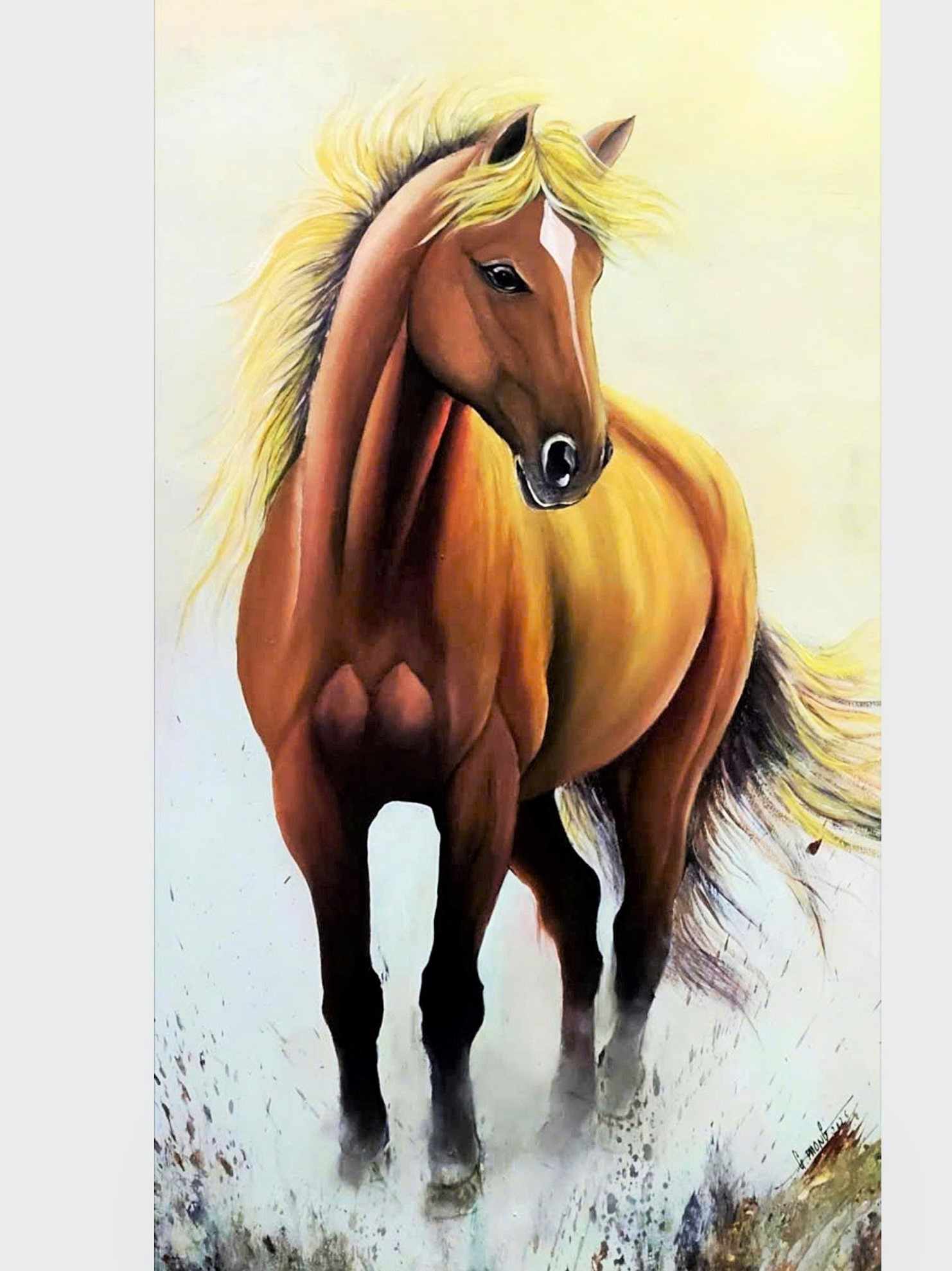 Tác phẩm Đón nắng hanh vàng. Ảnh: Phúc Khánh 