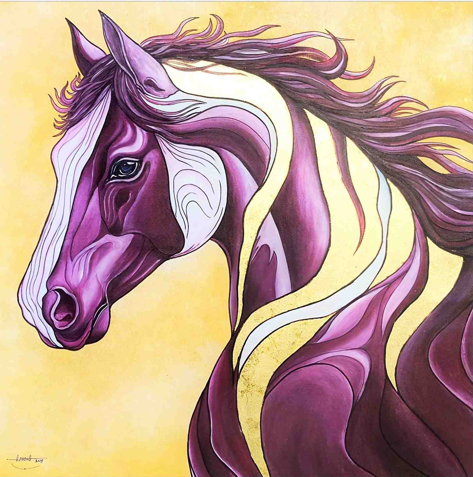 Tác phẩm Mã đại phú quý. Ảnh: Phúc Khánh 