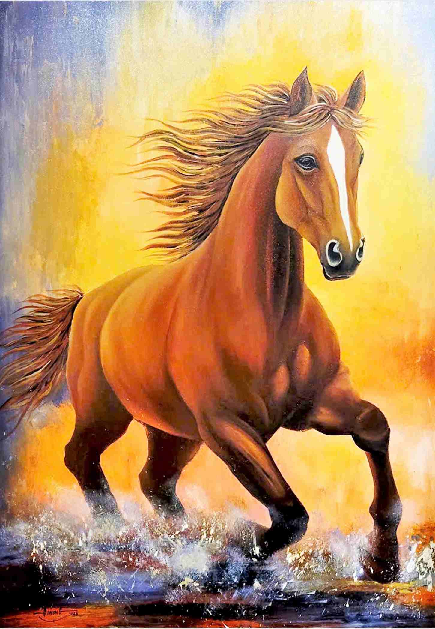 Tác phẩm Ngựa phi nước đại. Ảnh: Phúc Khánh 