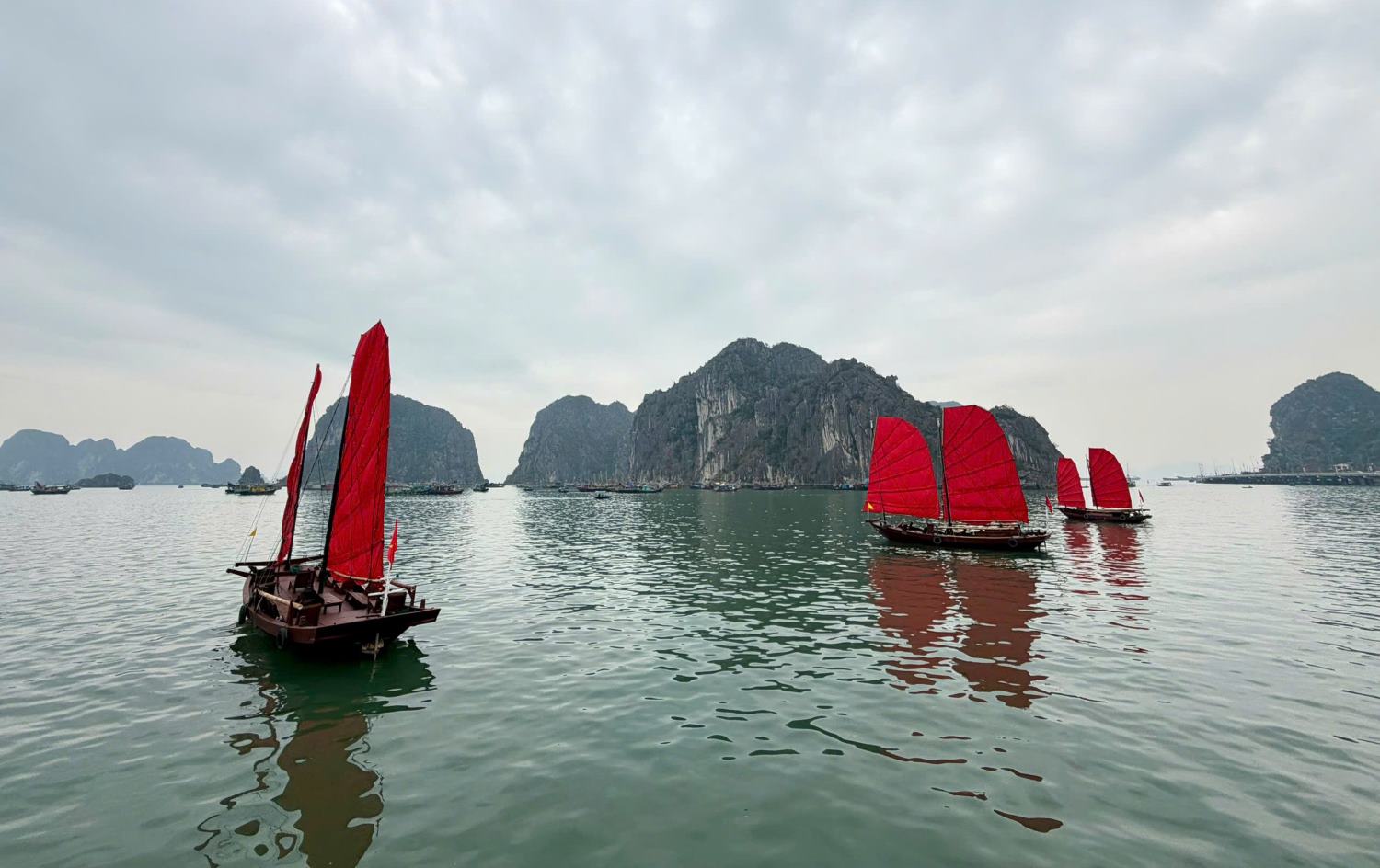 Three-walled sailboats are a unique traditional boat of Quang Ninh. Photo: Nguyen Hung