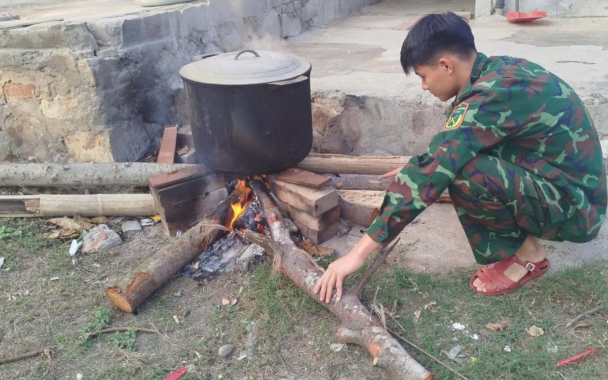 Không khí chuẩn bị Tết ở đảo tiền tiêu. Ảnh: Xuân Nha