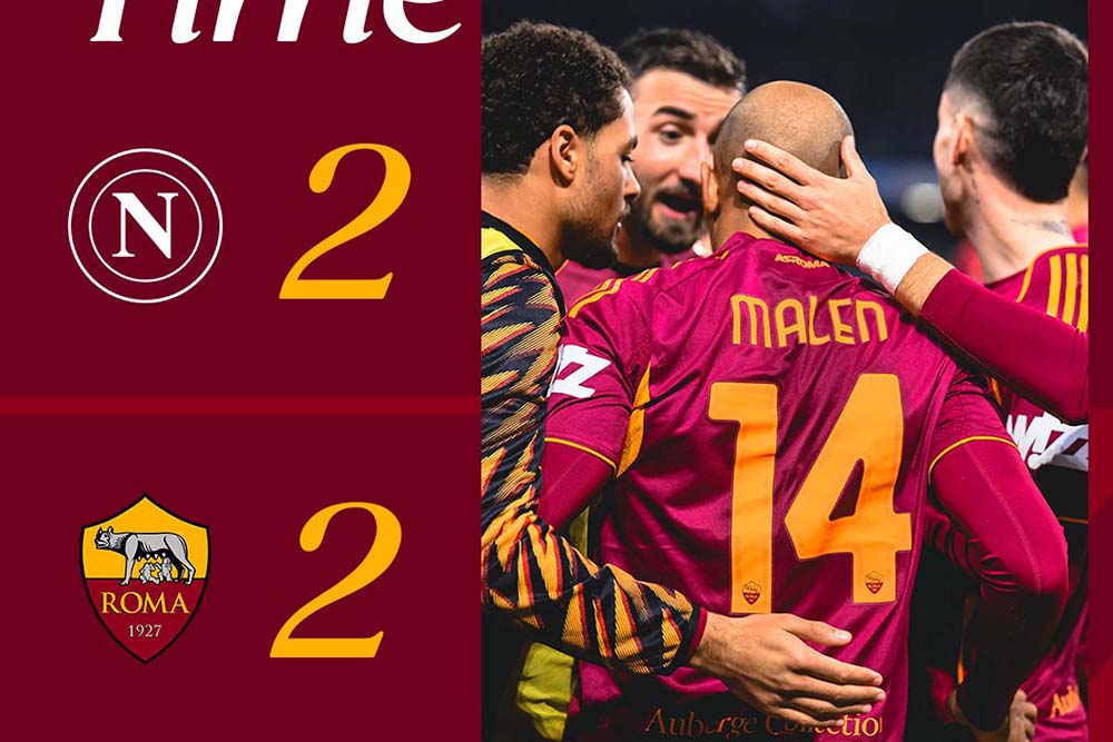 나폴리와 AS 로마는 2-2로 비겼습니다. 사진: AS 로마