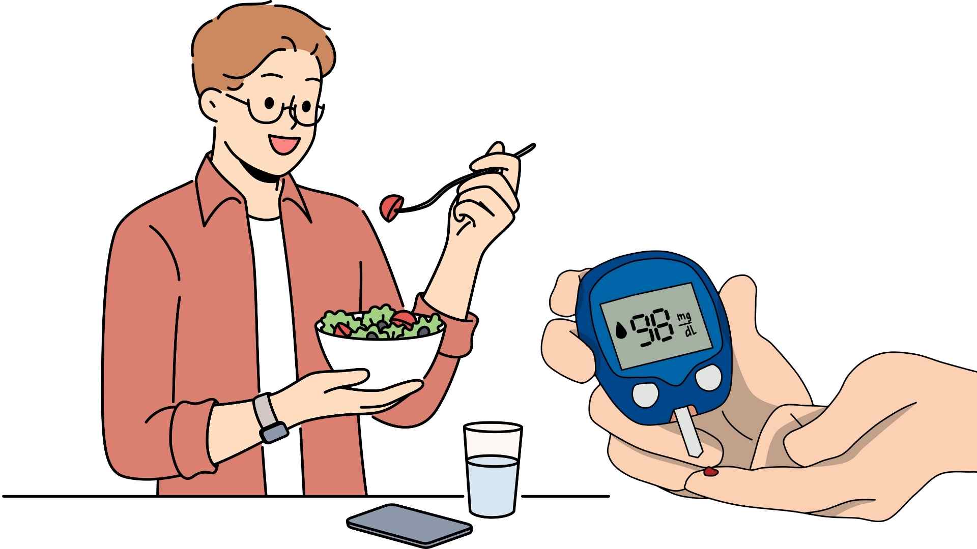 Maintaining stable blood sugar during Tet is good for health. Graphics: Ha May