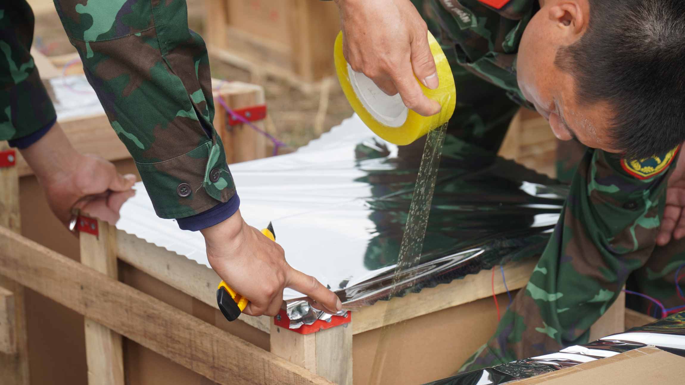 Trận địa pháo được gia cố chắc chắn, đảm bảo an toàn từng chi tiết nhỏ. Ảnh: Minh Vũ