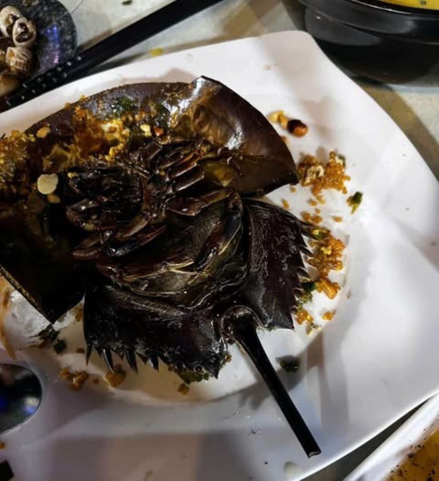 Một trong những thức ăn mà ba người ngộ độc phải nhập viện tại Cà Mau. Ảnh: Người dân cung câp.