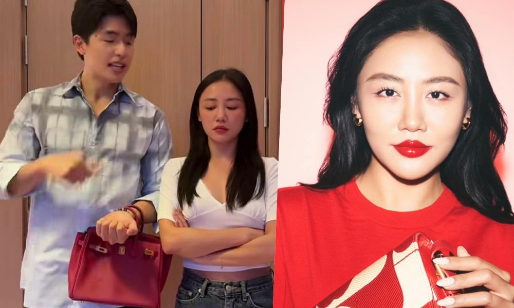 Van Mai Huong has a collection of expensive branded bags. Photo: Cut from video