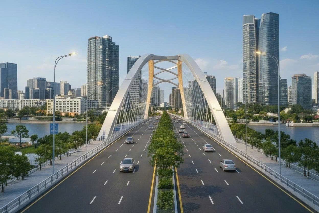 Phối cảnh cầu Thủ Thiêm 4 có 6 làn xe. Ảnh: Sở Xây dựng TPHCM