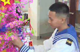 Officers and soldiers of DK1 Oil Rig welcome Spring in the open sea