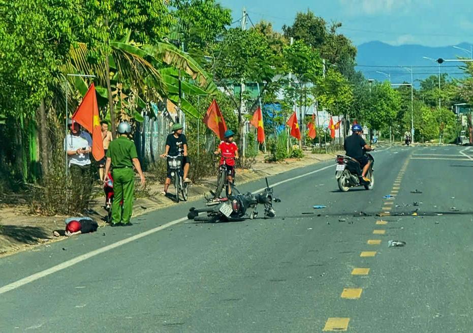 Hiện trường vụ tai nạn giao thông. Ảnh: Phúc Khánh