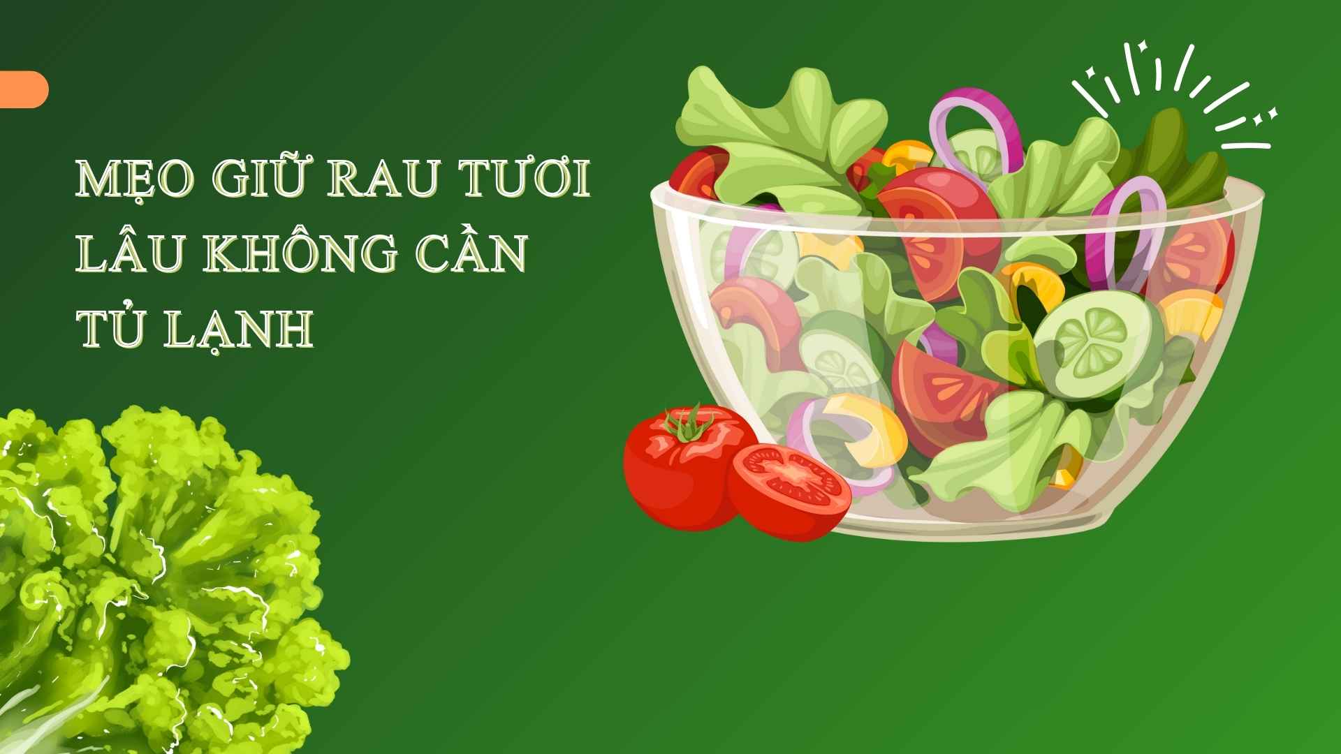 Green vegetables can stay fresh even without a refrigerator when you know how to preserve them. Graphic photo: Huong Son