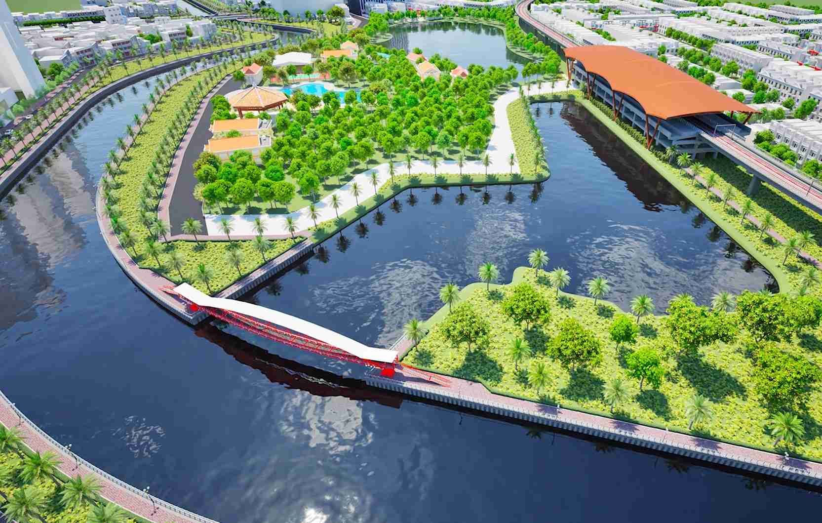 Phối cảnh rạch Văn Thánh sau cải tạo.