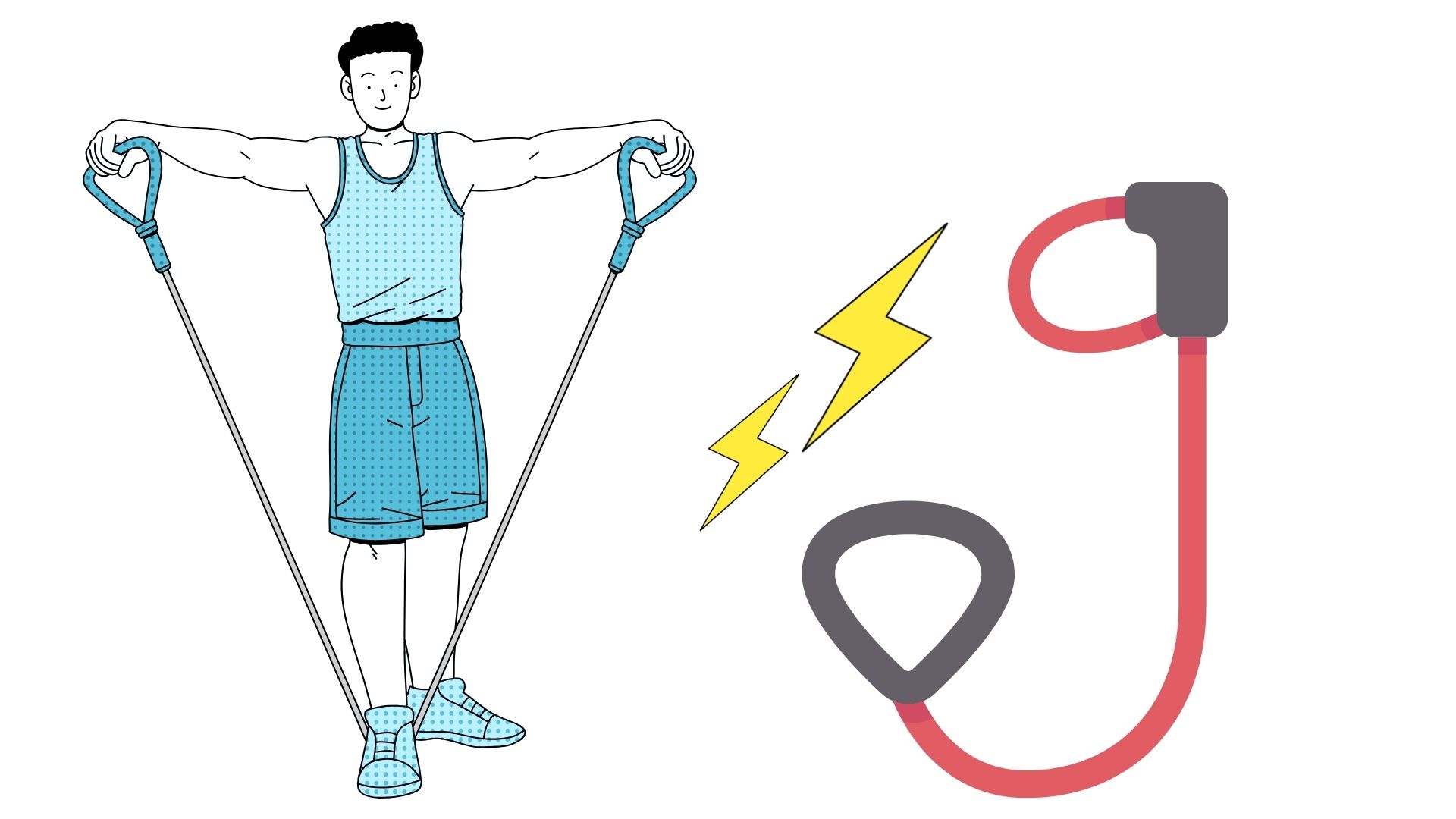 Resistance band exercise helps strengthen shoulders and improve posture. Graphics: Thanh Thanh