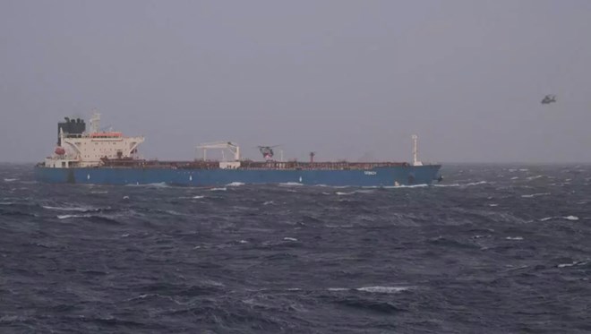 Oil tanker departing from Russia intercepted by French Navy in the Mediterranean. Photo: French Army