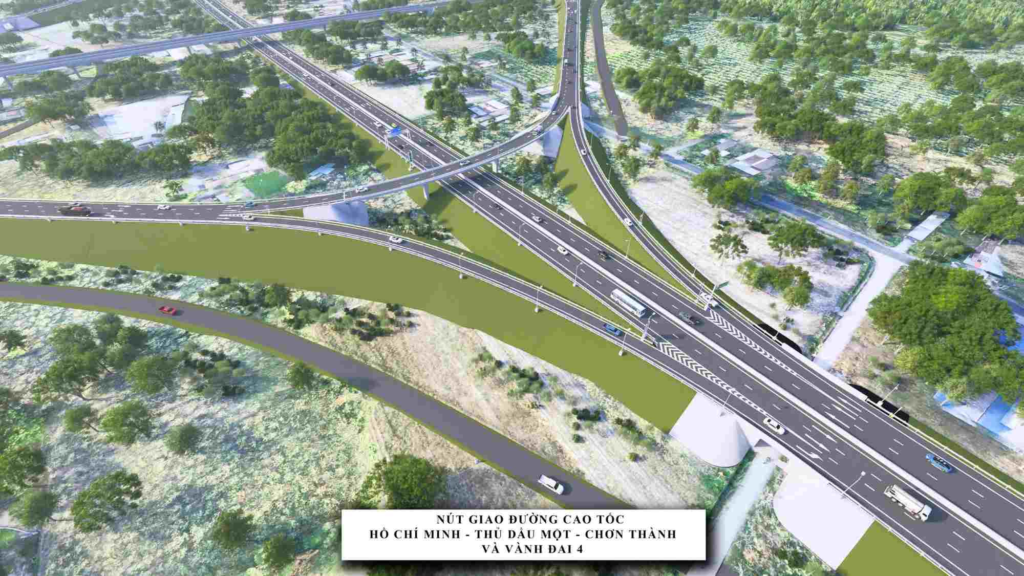 Phối cảnh Vành đai 4 TPHCM. Ảnh: Sở Xây dựng TPHCM