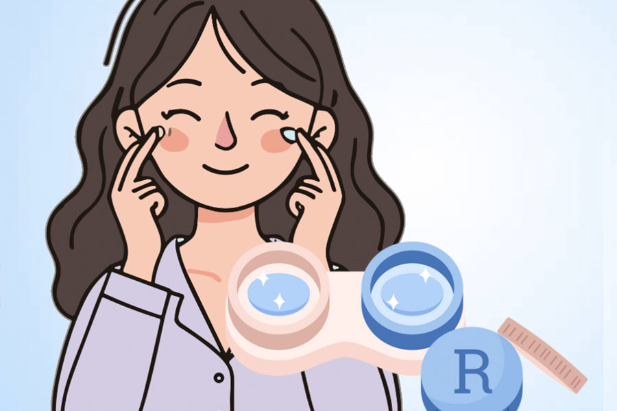 Wearing contact lenses and important notes when traveling long distances. Graphics: Thien Nhan