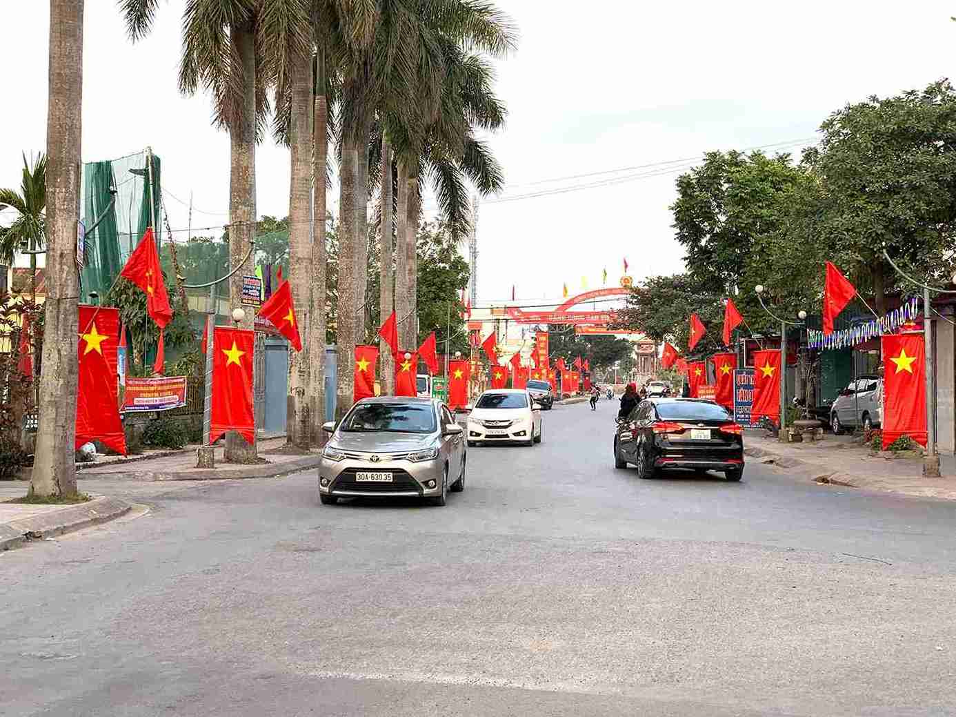 Đường làng, ngõ xóm xã Kiến Xương sạch đẹp, thông thoáng trong dịp Tết.