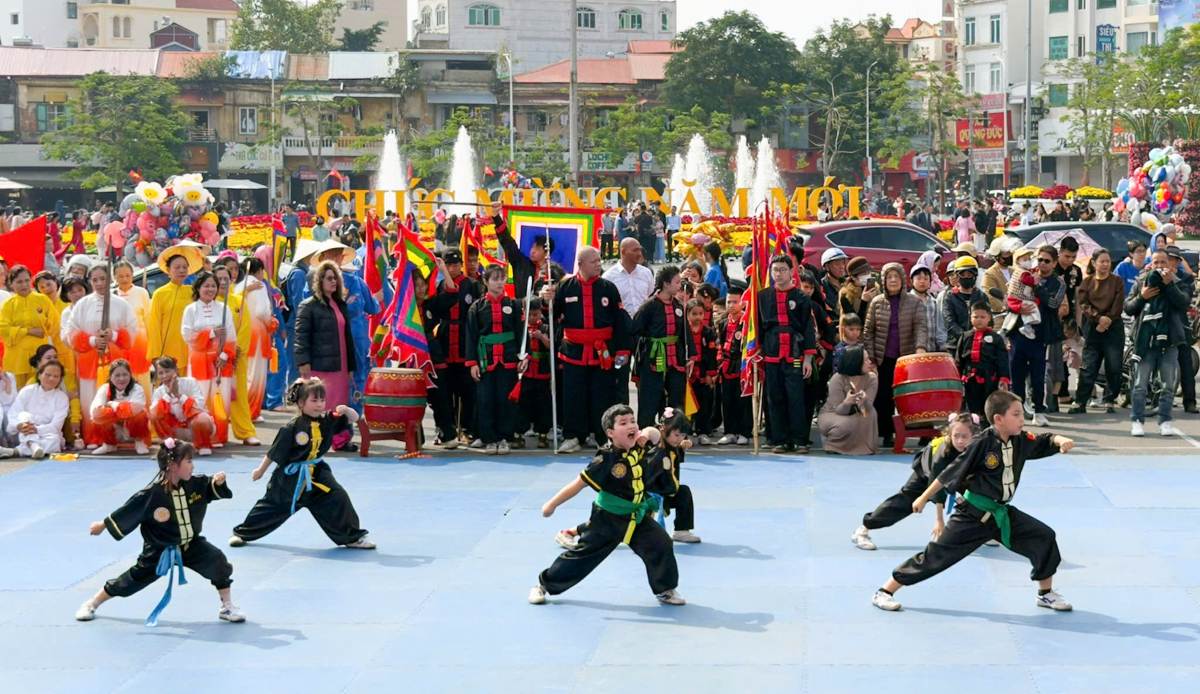 Martial arts performances at the program. Photo: Dam Thanh