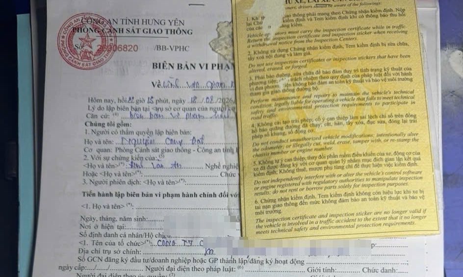 Xe khách vi phạm bị xử phạt hành chính tổng cộng 225 triệu đồng.