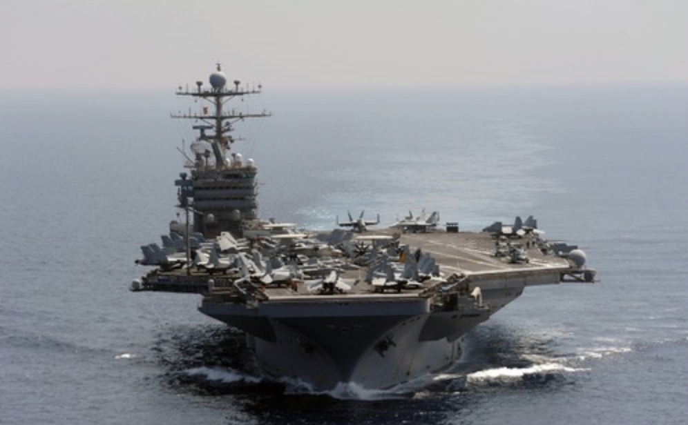 The USS Abraham Lincoln and many destroyers are being maintained by the US in the area near Iran. Photo: Xinhua