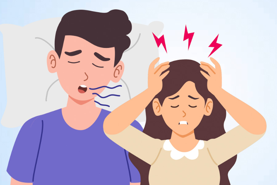 Experts warn of the harmful effects of prolonged snoring. Graphics: Thien Nhan