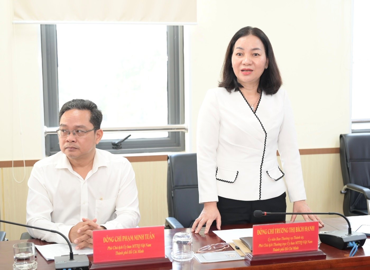 Standing Vice Chairman of the Vietnam Fatherland Front Committee of Ho Chi Minh City Truong Thi Bich Hanh. Photo: Van Minh