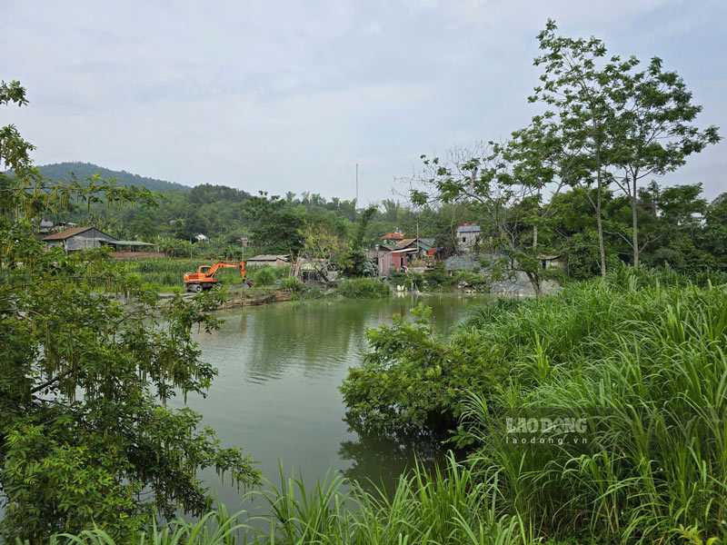 Mỏ cát mang nhiều sai phạm của HTX Giang Sơn. Ảnh: Duy Dũng