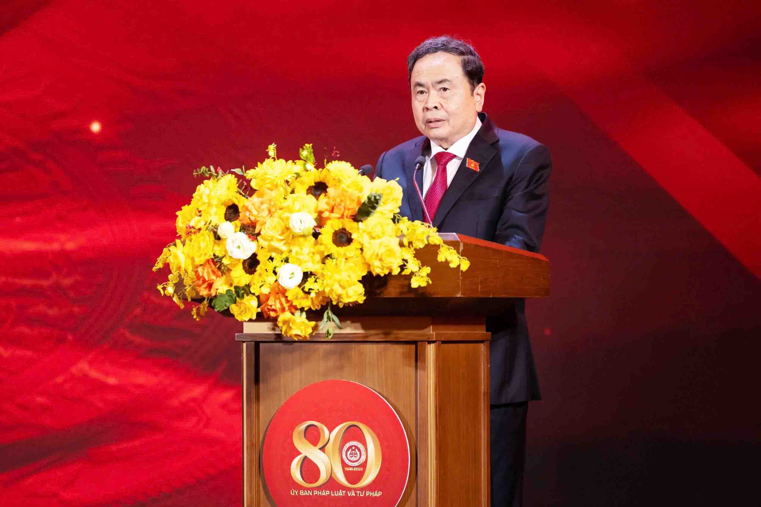 According to Politburo Member, National Assembly Chairman Tran Thanh Man, the Law and Justice Committee must continue to take the lead in digital transformation. Photo: Ho Long