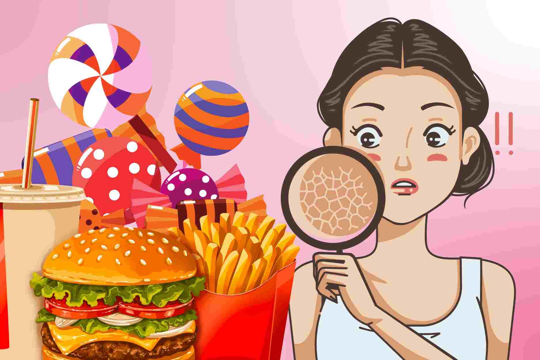 3 most harmful foods for the skin. Graphics: Cat Tien